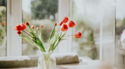 Hangen de tulpen in de vaas? Zó krijg je ze weer rechtop