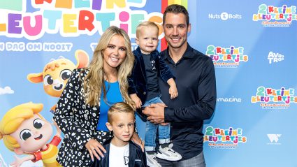 Monique Smit met partner Martijn Molleman en kinderen Noah en Luca Liam