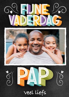 Vaderdagskaart met foto