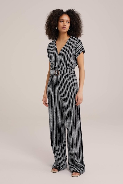 We Fashion Gestreepte Jumpsuit Zwart Wit Zwart 8720715865788