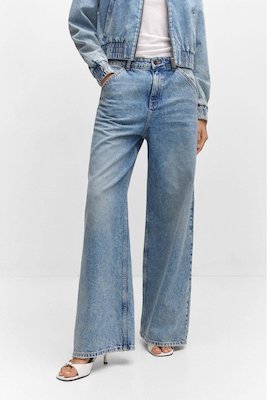 Mango Wide Leg Jeans Light Blue Denim Light Blue Denim 8445922963910