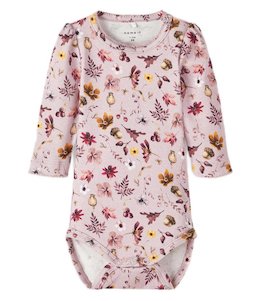 Name It Baby Romper Nbflahra Met Bloemenprint Roze Roze rompertje