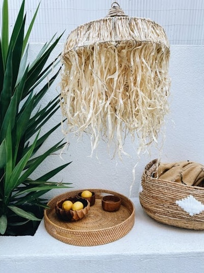 Betano Lampenkap Met Raffia