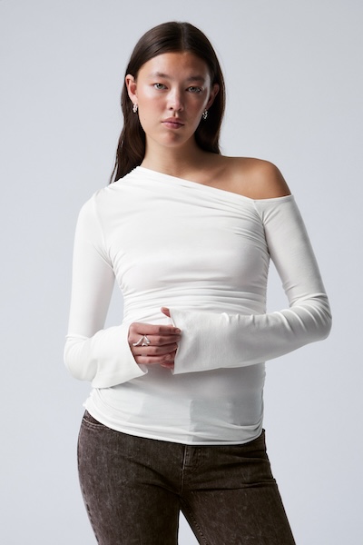 Gedrappeerde Asymmetrische Lyocell Top