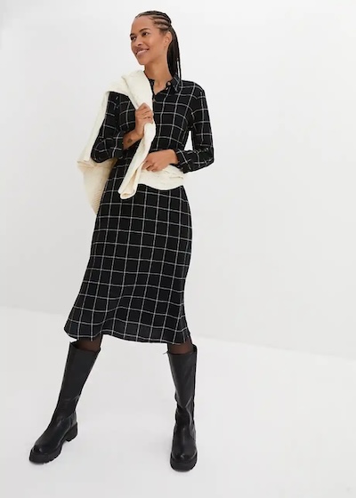 Midi Blousejurk Flanel Geruit