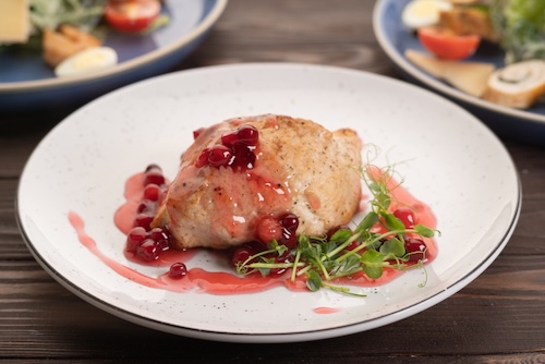 gevulde kalkoenfilet met crabberrysaus hoofdgerechten met kerst